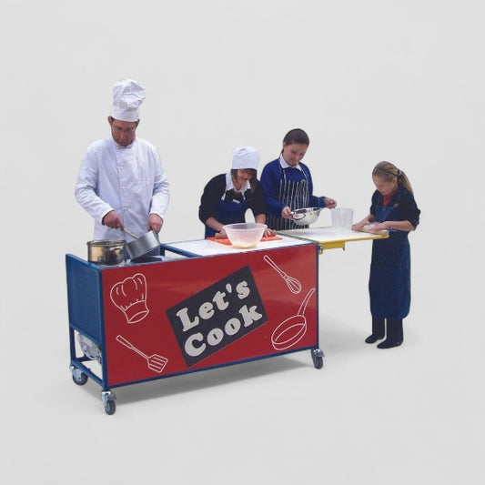 Large let's cook cooking trolley