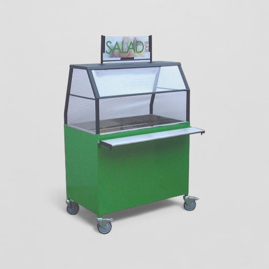 Single Salad Bar With Sign & Full Hygiene Shield (7GTJN)