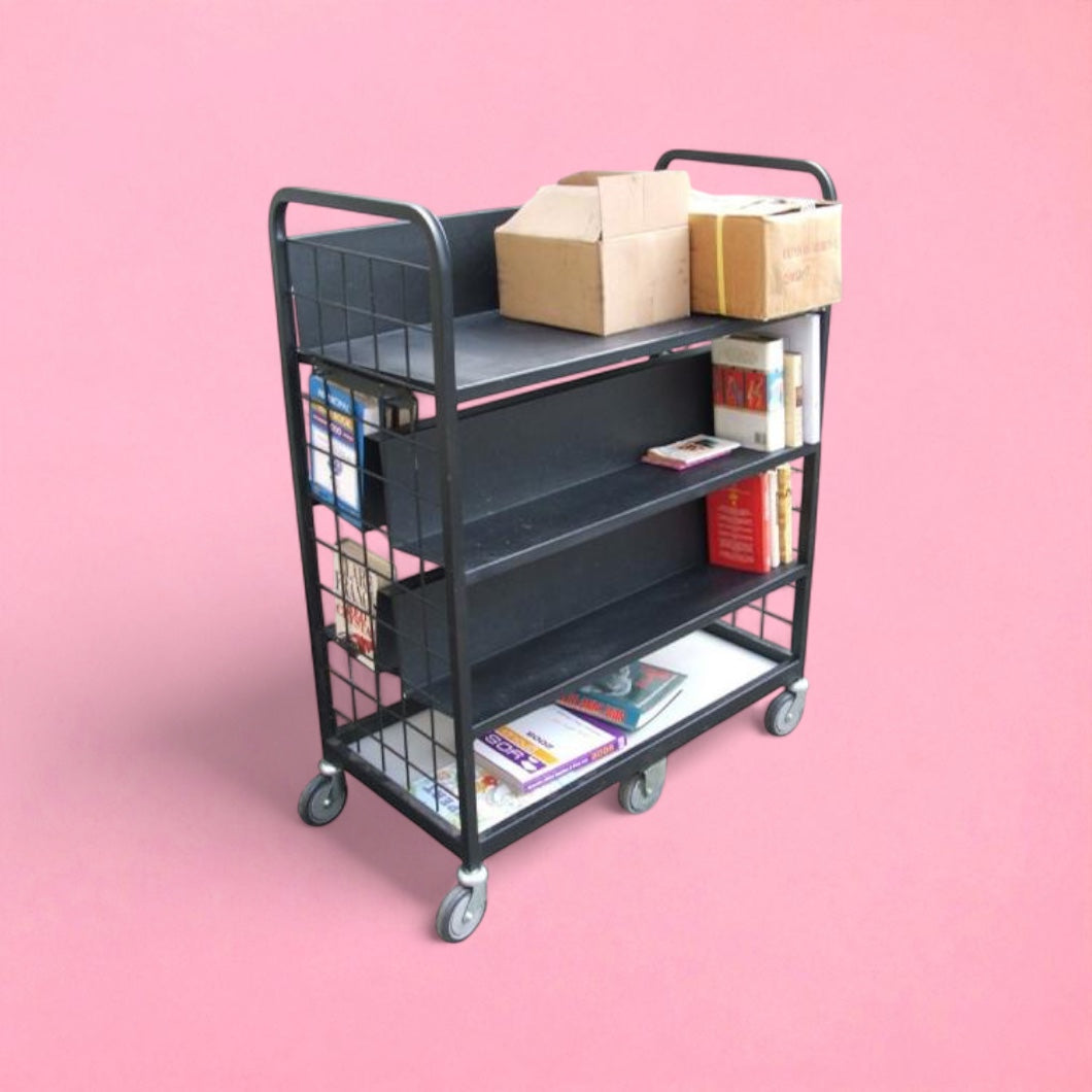 Steel book trolley