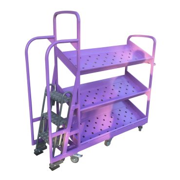 3 Inclined Shelf Step Trolley