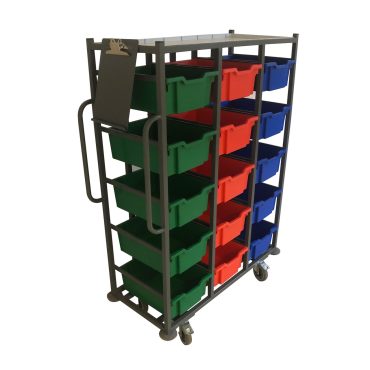 Gratnells Coloured Tote Order Picking Trolley
