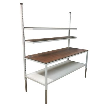 White Workbench With Adjustable Legs