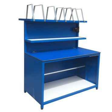 Packing Bench With Toast Rack Divider And Shelf