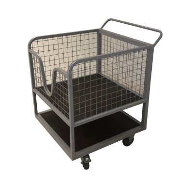 Small Mesh Cage Trolley With Platform
