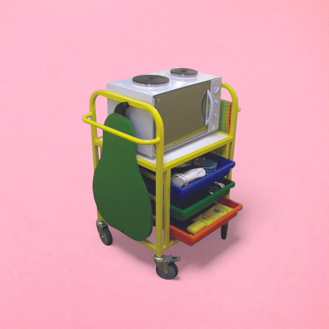 Small classroom cooking trolley