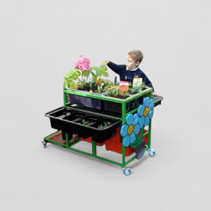 All in one school garden planting trolley