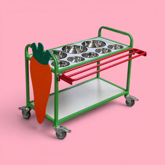 Standard salad serving bar trolley