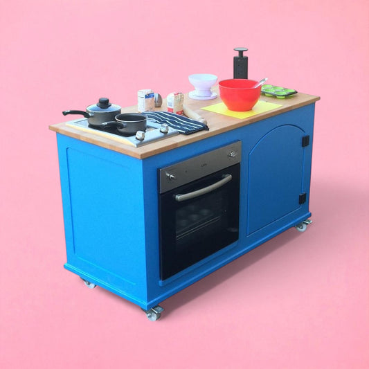 Mobile Wood Panelled Cooking Work Station (3NCST)