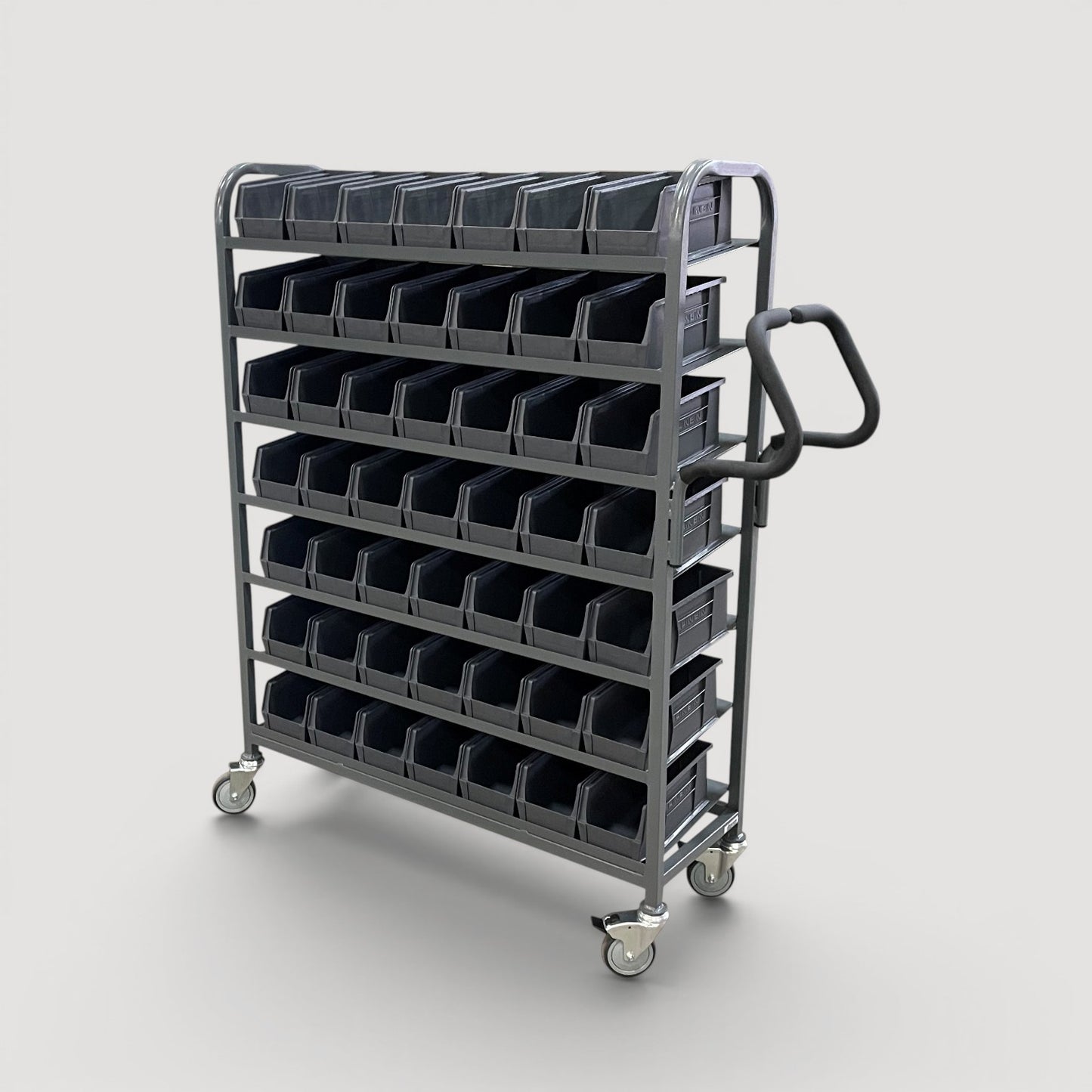 Large picking trolley with 49 trays