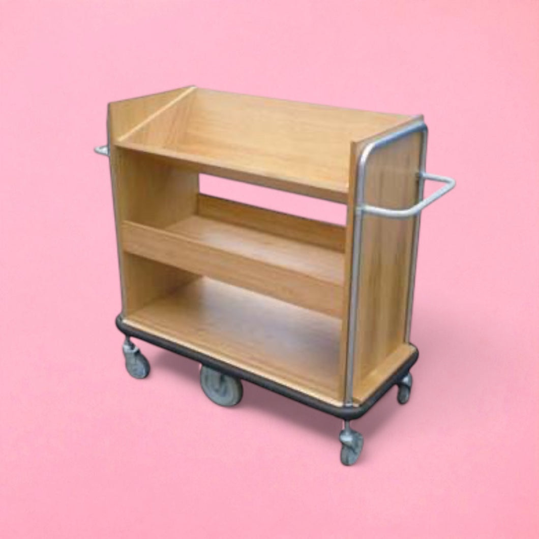 Bespoke oak trolley