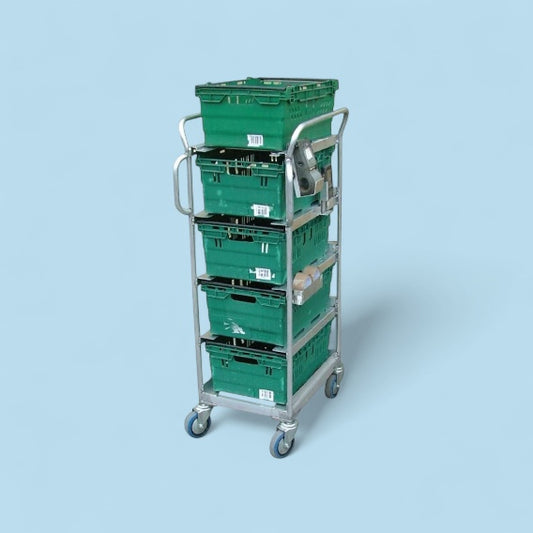 5 box aluminium trolley