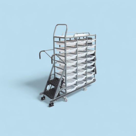 Large drawer step trolley