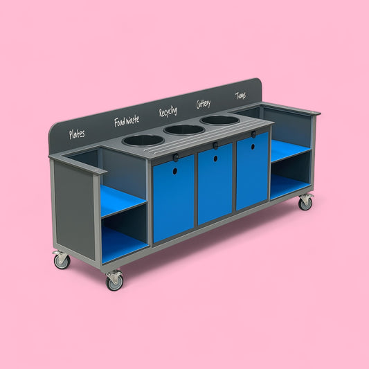 Large aqua smart clearing trolley
