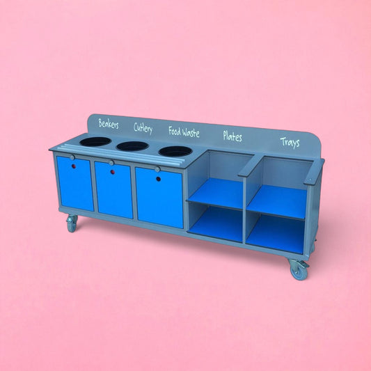 Large aqua smart clearing trolley
