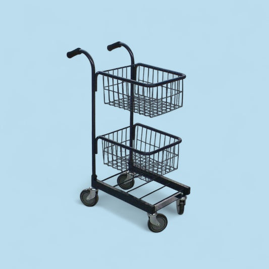 Two shelf basket trolley