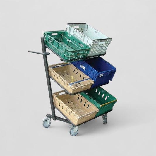 Nesting 6 large tote box trolley