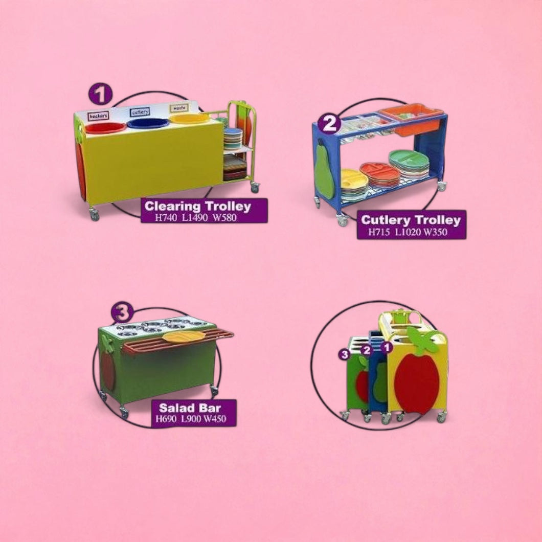 Small nesting cooking trolley bundle – Norseman Direct
