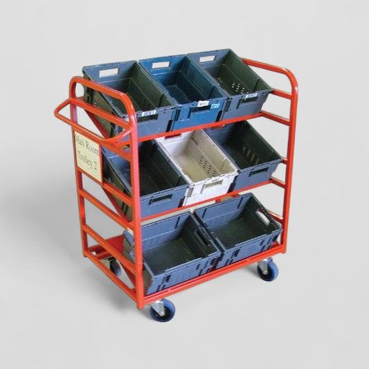 6 large tote box trolley