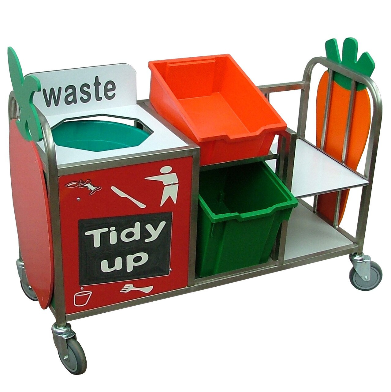 Mini Waste Trolley With Pull Out Shelf (9SDJTN) - Image 3