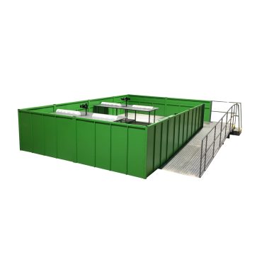 Office POD Green With Ramp and Desks