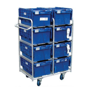 8 Tote Aluminium Trolley For Boxes With Lids