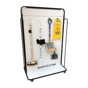 Black Hygiene Station on Wheels