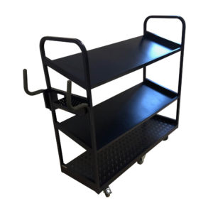 Black Tilt Shelf Trolley
