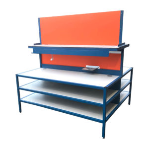 Work Bench With Shelves And Built In Light