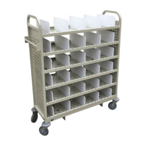 Mesh Stock Trolley With Dividers