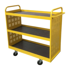 Yellow Tray Shelf Trolley