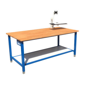 Height Adjustable Wood Top Work Bench
