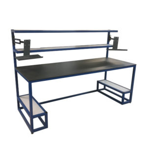 Large Workbench With Monitor Stands