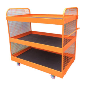 Large Orange 3 Tier Trolley 2