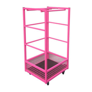 Square Clothes Rail With Mesh Basket Base CD86