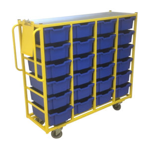 24 Box Trolley Yellow Frame