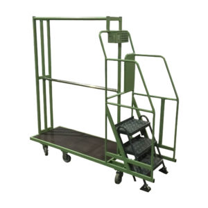 Green Step Trolley Clothes Rail