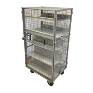 Multi Shelf Secure Cage Trolley