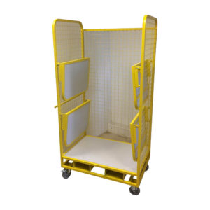 Fold Down Shelf Open Front Security Cage