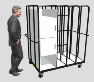 card and packing secure trolley