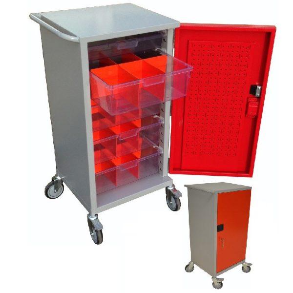Small Meds Trolley With Interchangeable Shelves (2MEDSS)